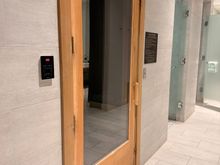 Sauna in men’s locker room