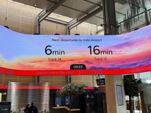 FlyV wait time for a direct train to Olso airport