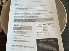 Dining menu