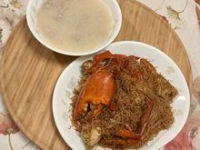 Sweet potato minced pork balls cjok and crab vermicelli - home cooked