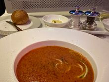 Roasted red pepper soup - excellent!