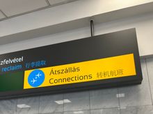 Signage after exiting jet bridge