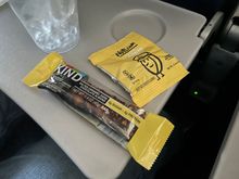 C+ RDU-LAX.  Just almond-based items.  If you're allergic to almonds, you're SOL.  The FA unapologetically said this was all they had.  