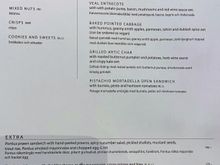 Current menu for reference