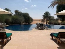 The pool area