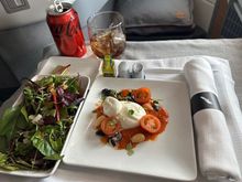 Burrata Starter with salad. It was okay. Salad was meh