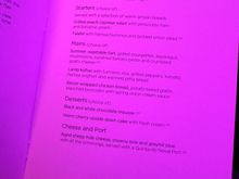JFK-LHR menu