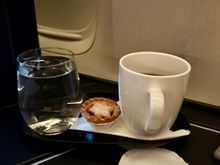 Coffe and mince pie for breakfast