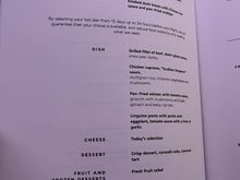 Dinner Menu