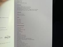 Drink menu