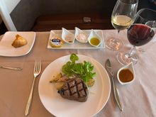 USDA prime beef tenderloin with Armagnac sauce.