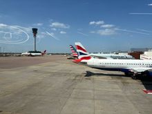 BA G-EUYB on stand having operated the previous Toulouse flight and waiting to operate to Sofia
