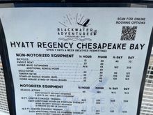 Equipment rental prices (many of these are free at Grand Cypress)