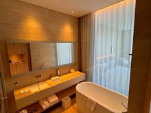 bathroom had great amenities and the lotion smell was amazing.