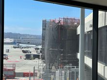 Construction of F to G connector near gate F12 hasn’t progressed much … 