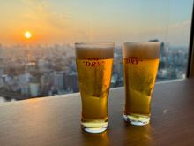 From the Asahi sky bar, on the top floor of their HQ.