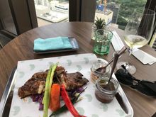 Rooftop Bar Dinner (Ribs)