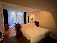 Good size room. Odd with the bed facing away from the windows, but bed and pillows were super comfy.