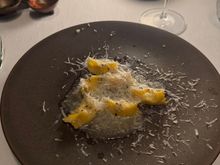 Pasta: Cheese with cracked peppercorn...really good too.