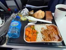 BRU-FNA premium economy meal on SN