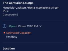 In the Amex app, look at the airport you are using. 