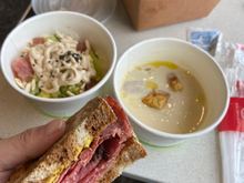 soup was good. Tuntar tartare and sandwich umm.... lol 