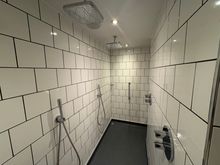 This is the kind of spacious shower room you could only find in adult entertainment  movies