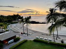 Beach view from oceanfront suite