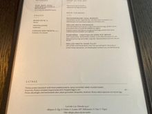 Platinum menu front