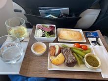 Flat iron steak. Very happy with this meal, the salad and steak were both very good. 