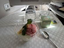 Described as ice cream but was actually sorbet!   La Duree macarons !