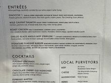 New upcoming menu.