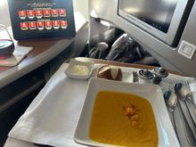 Standard soup. Beer cheese takes the edge over the butternut squash. 