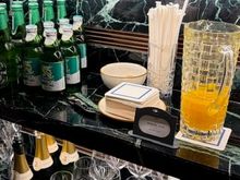 Heineken beer, Saigon beer, Chevalier Brut, Y series pinot grigio, juices