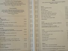 Breakfast menu