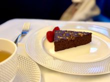 Chocolate dessert, hmmm not my favorite. A bit dry. F out of LHR
