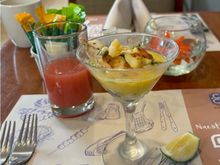 Ceviche from the breakfast buffet