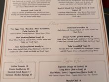 breakfast menu
