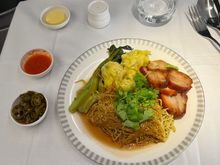 SIN to NRT.  This really hit the spot, very satisfying. I originally chose Lobster Thermidor but a few friends said it was so-so.  Besides I am not really a fan of Lobster anyways. Glad I picked the Char Siew Wanton Mee instead. 10/10.
