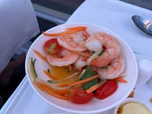 Left most of this.   Nothing at all like the Thai dish it was supposed to be.   Tasteless prawns in a cold salad. 