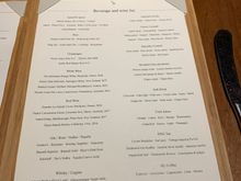 Drinks Menu