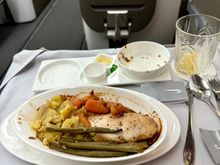 GFML main: chicken breast, beans, carrots, and crushed potatoes