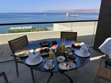 Breakfast can be served in your villa or you can opt for the main restaurant breakfast. You can order anything you want from the breakfast menu from Mirage the butler
