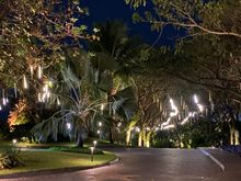 Night view of driveway