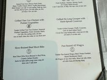 Lunch food menu