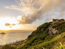 A view of the pillbox we perched on to view the sunrise