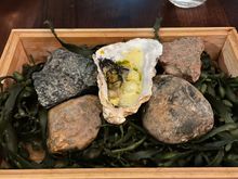 Oysters with beef fat: Nothing to write home about, had much better oysters and creativity in Portland.