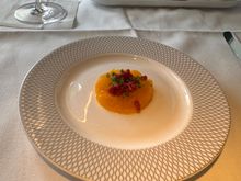 Since the canapés were enhanced away this is the most enjoyable amuse bouche I’ve had. Small but tasty. 