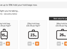 Easyjet website screenshot