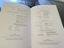 Meal menu. Identical as two years ago.
